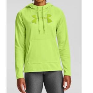 Under Armour Women's Fleece Big Logo Chenille Hoodie Sweatshirt Jacket Size M
